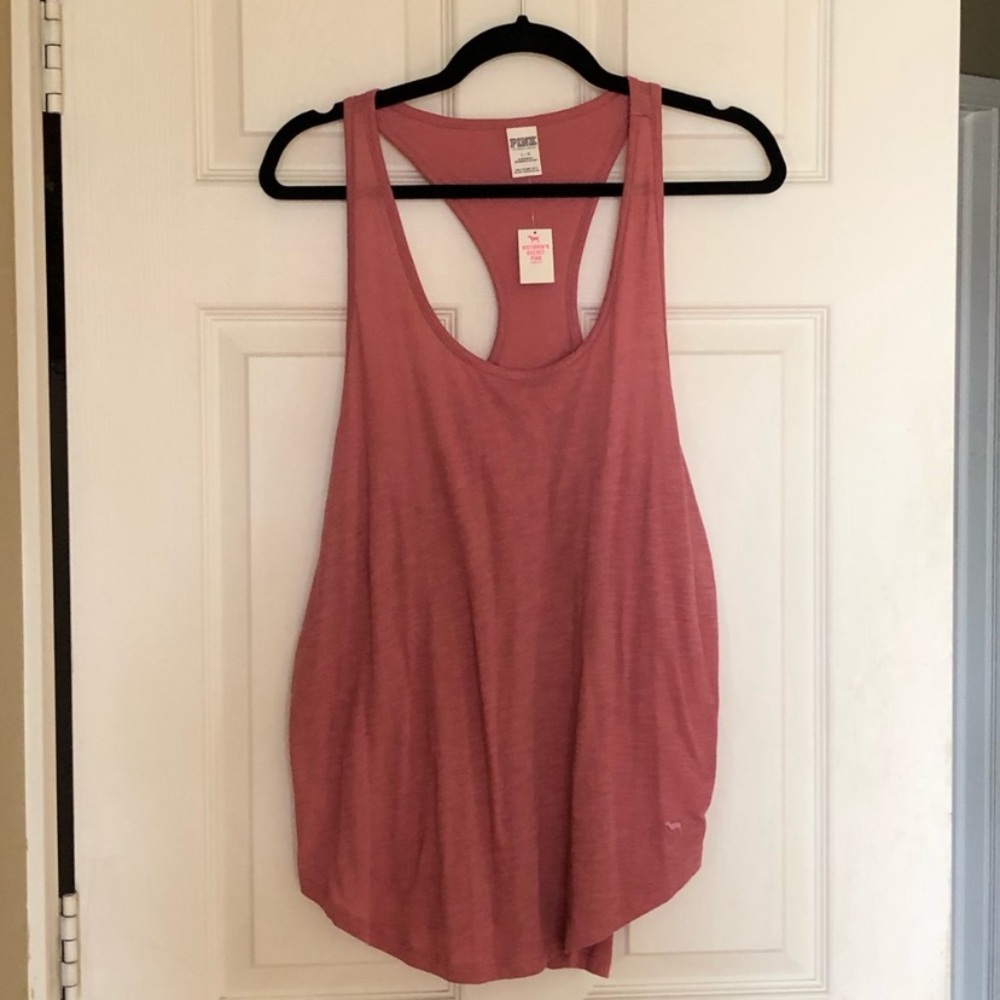 PINK Victoria's Secret Dusty Rose Racerback Tank Top